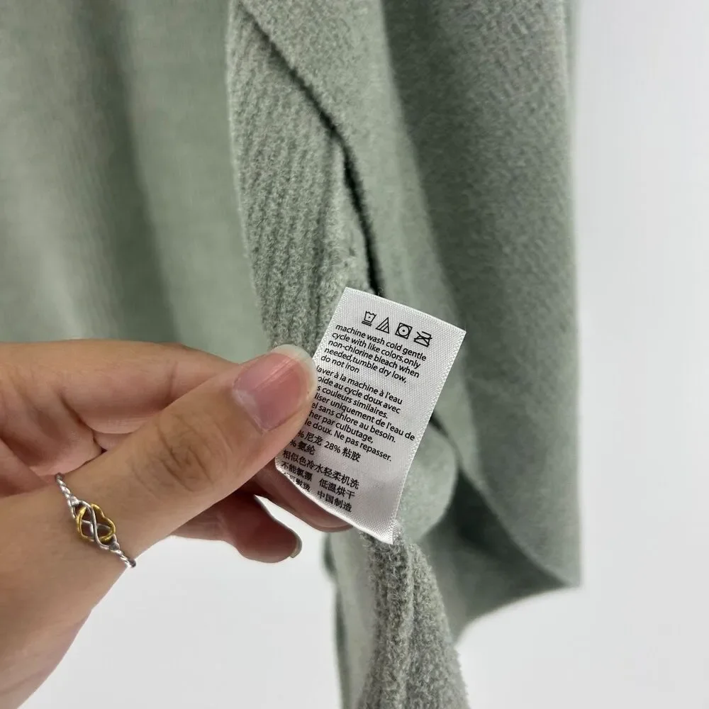 Barefoot Dreams CozyChic Ultra Lite Cocoon Cardigan Womens 2XL Green Beach Glass